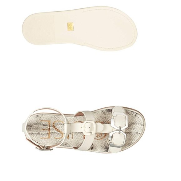 Louise et Cie Cream and Gray Strappy Sandals - Picture 3 of 15